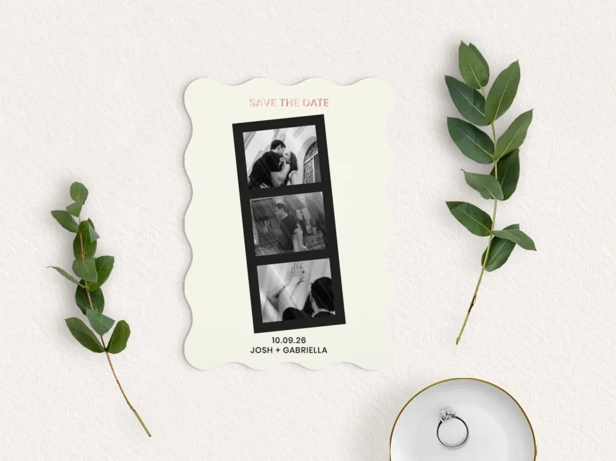 Save the Date Card with Optional Guest Addressing Service
