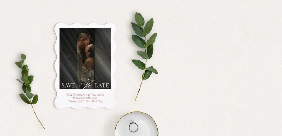 Save the Date Card with Optional Guest Addressing Service