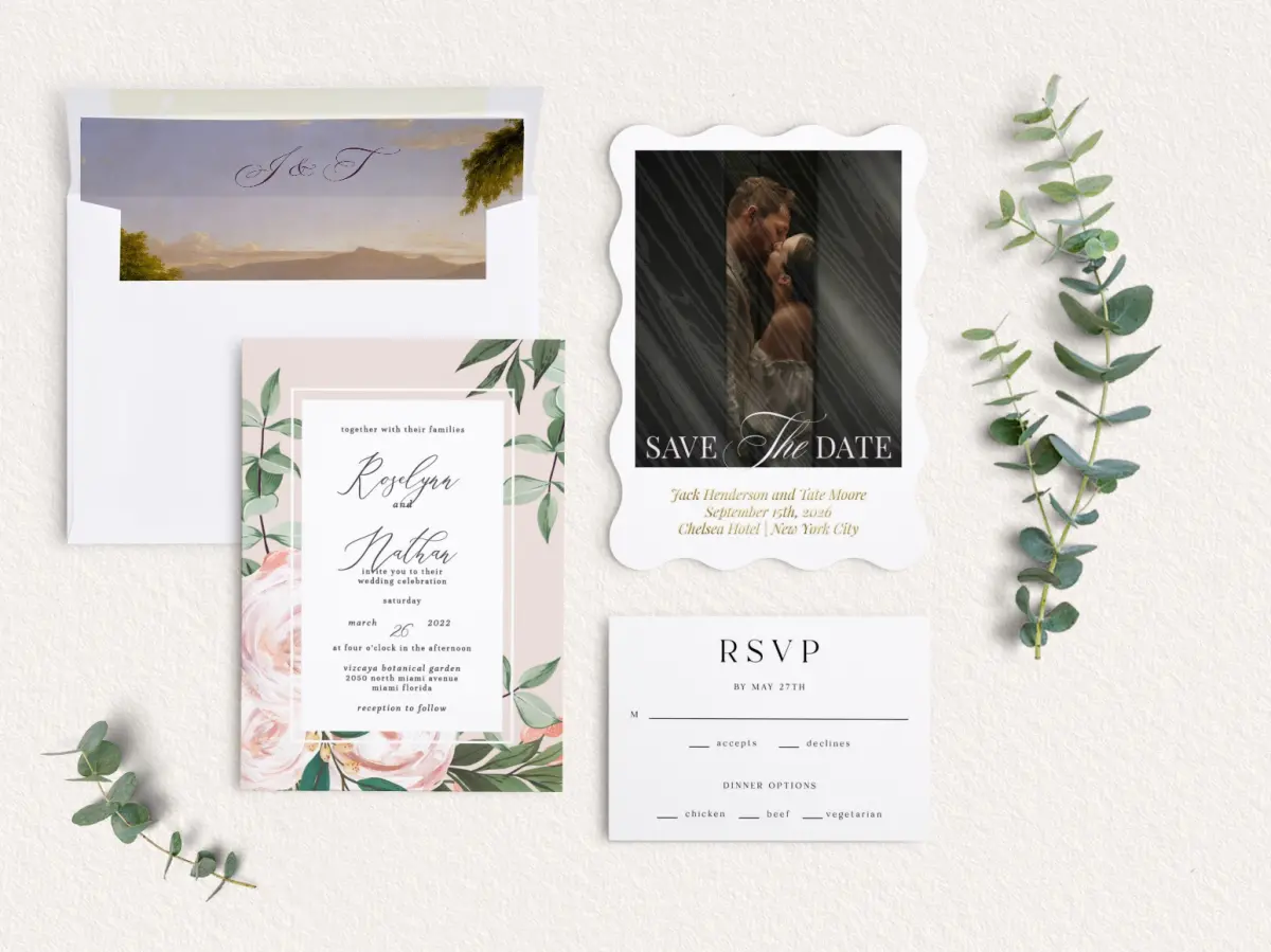 Front of Save the Date Card