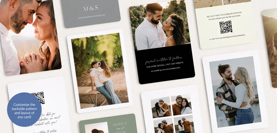 Back of Save the Date Card