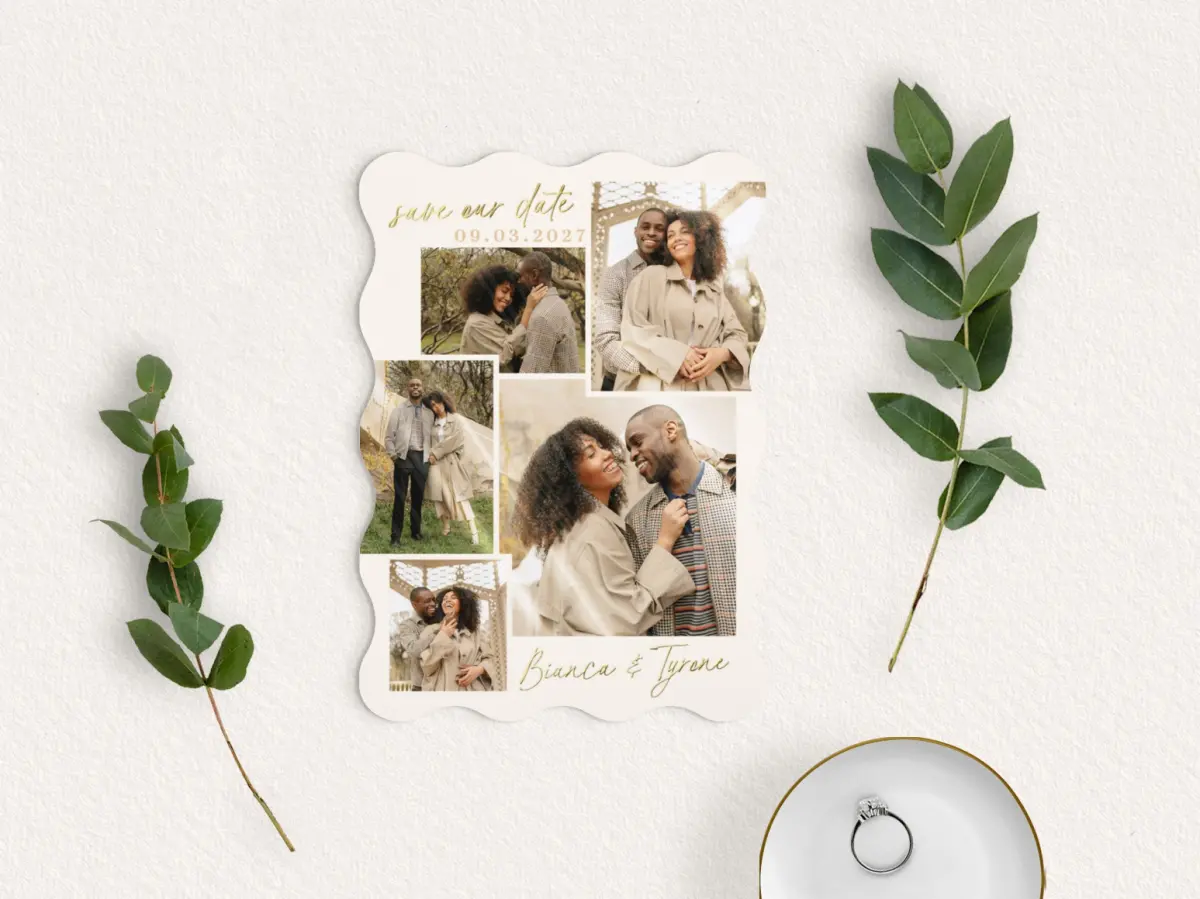 Save the Date Card with Optional Guest Addressing Service