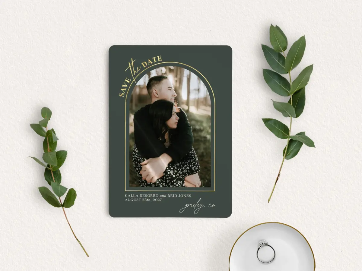 Save the Date Card with Optional Guest Addressing Service