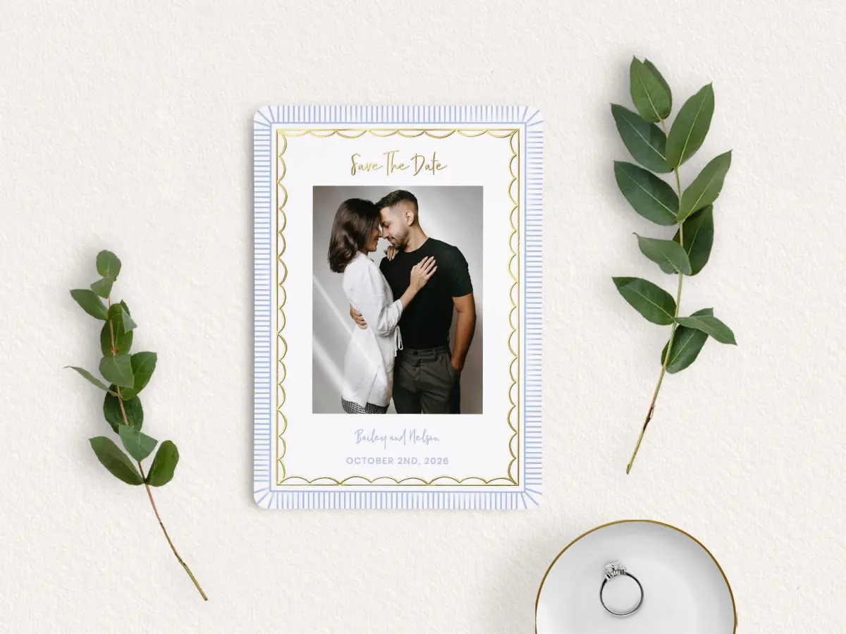 Save the Date Card with Optional Guest Addressing Service
