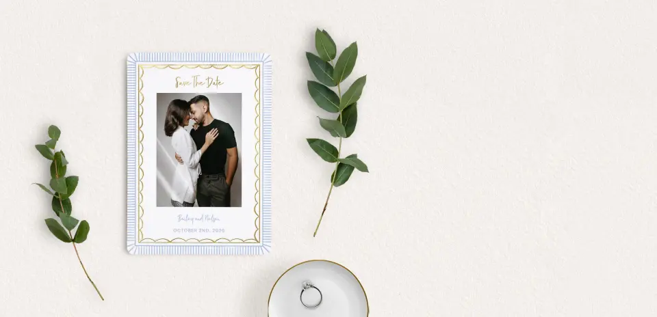 Save the Date Card with Optional Guest Addressing Service