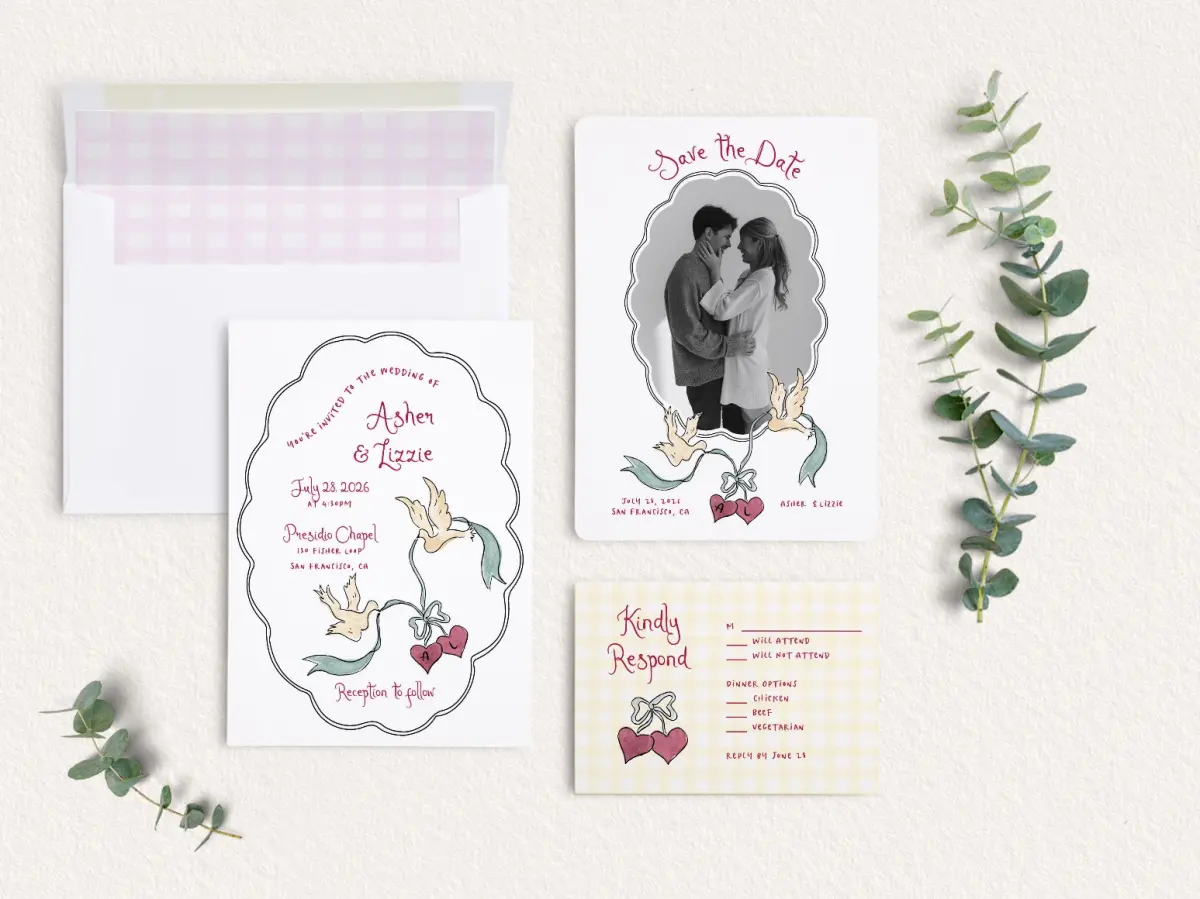 Front of Save the Date Card