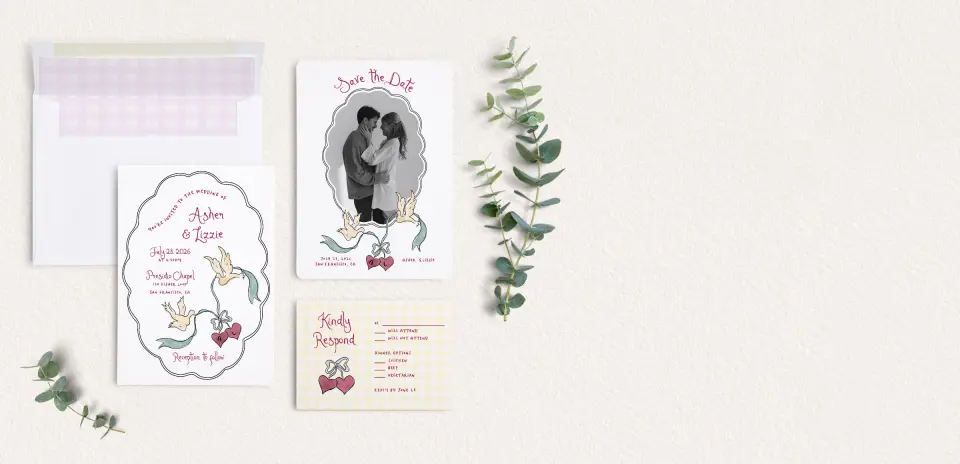 Front of Save the Date Card