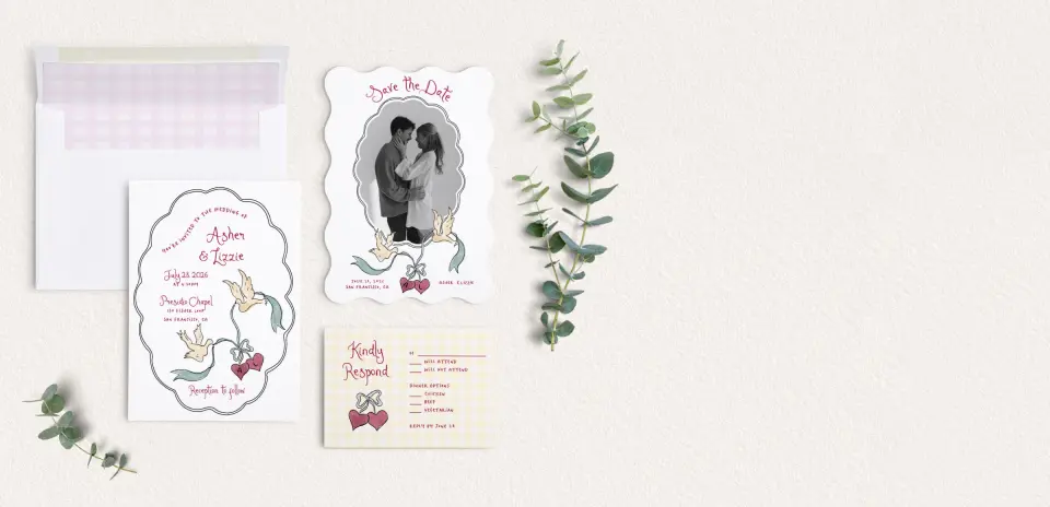 Front of Save the Date Card
