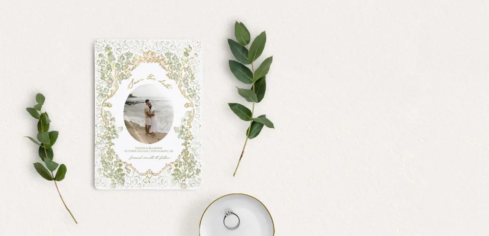 Save the Date Card with Optional Guest Addressing Service