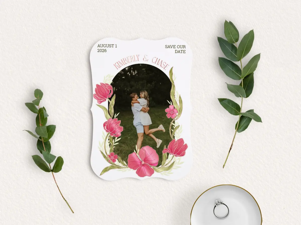 Save the Date Card with Optional Guest Addressing Service
