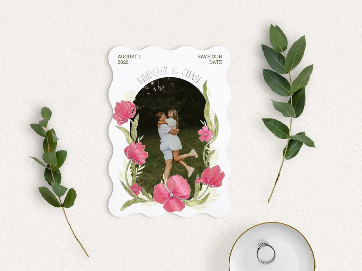 Save the Date Card with Optional Guest Addressing Service