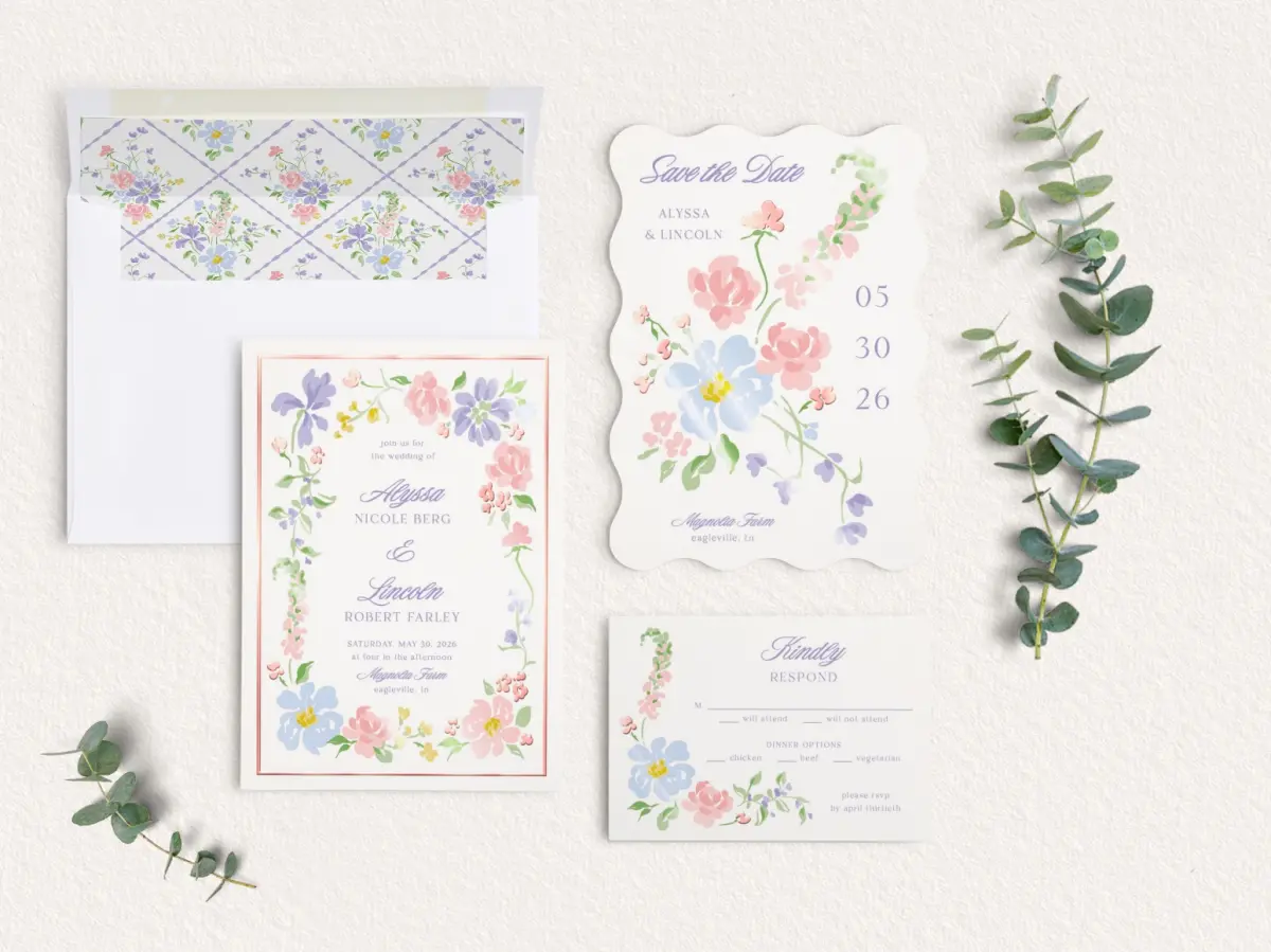 Front of Save the Date Card