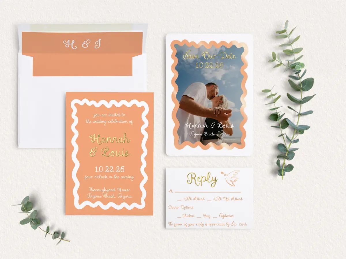 Front of Save the Date Card
