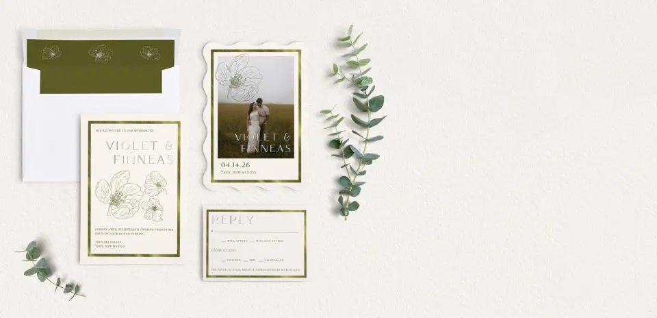 Front of Save the Date Card