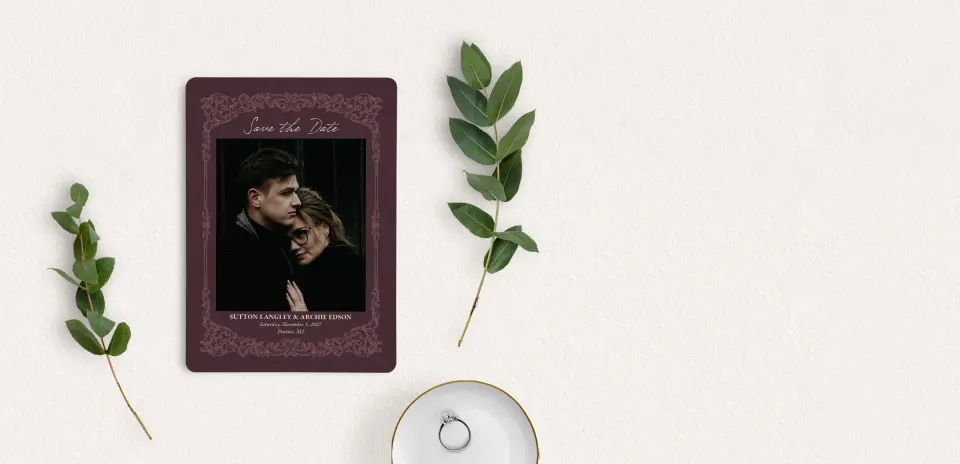 Save the Date Card with Optional Guest Addressing Service