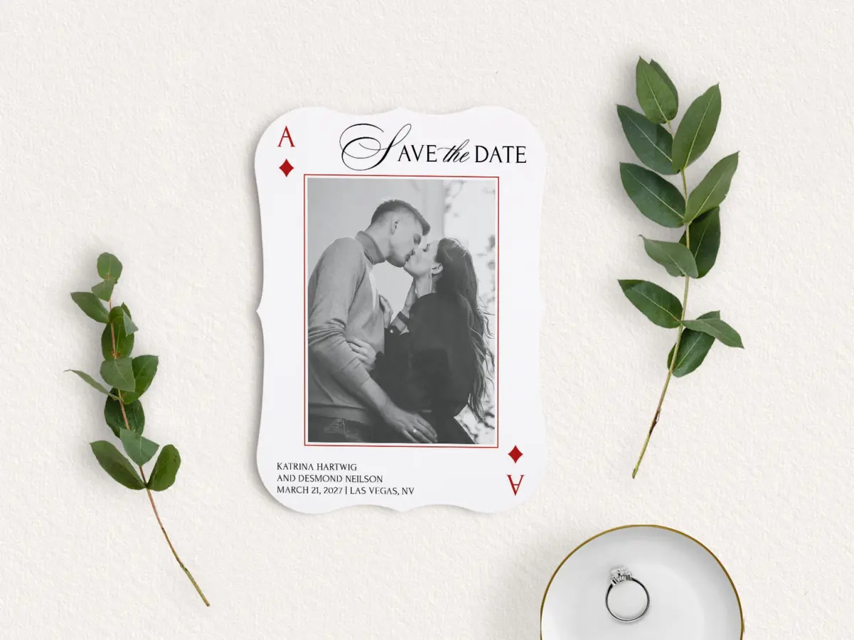 Save the Date Card with Optional Guest Addressing Service