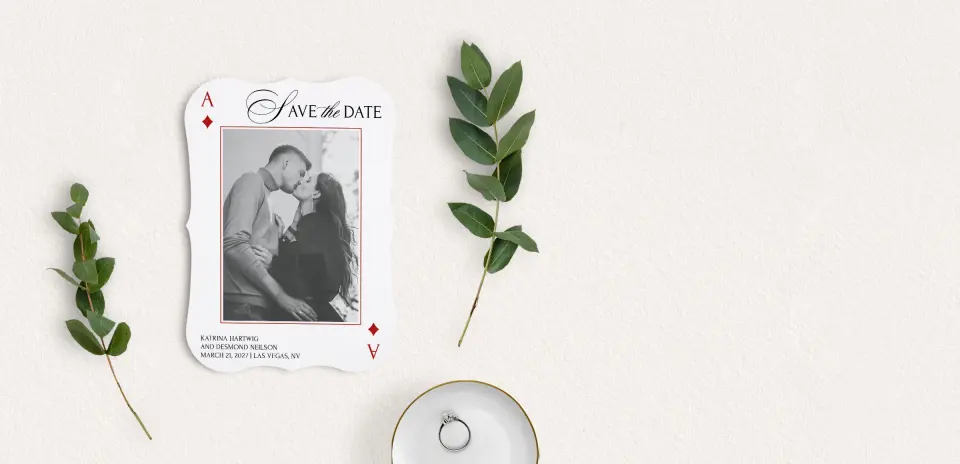 Save the Date Card with Optional Guest Addressing Service