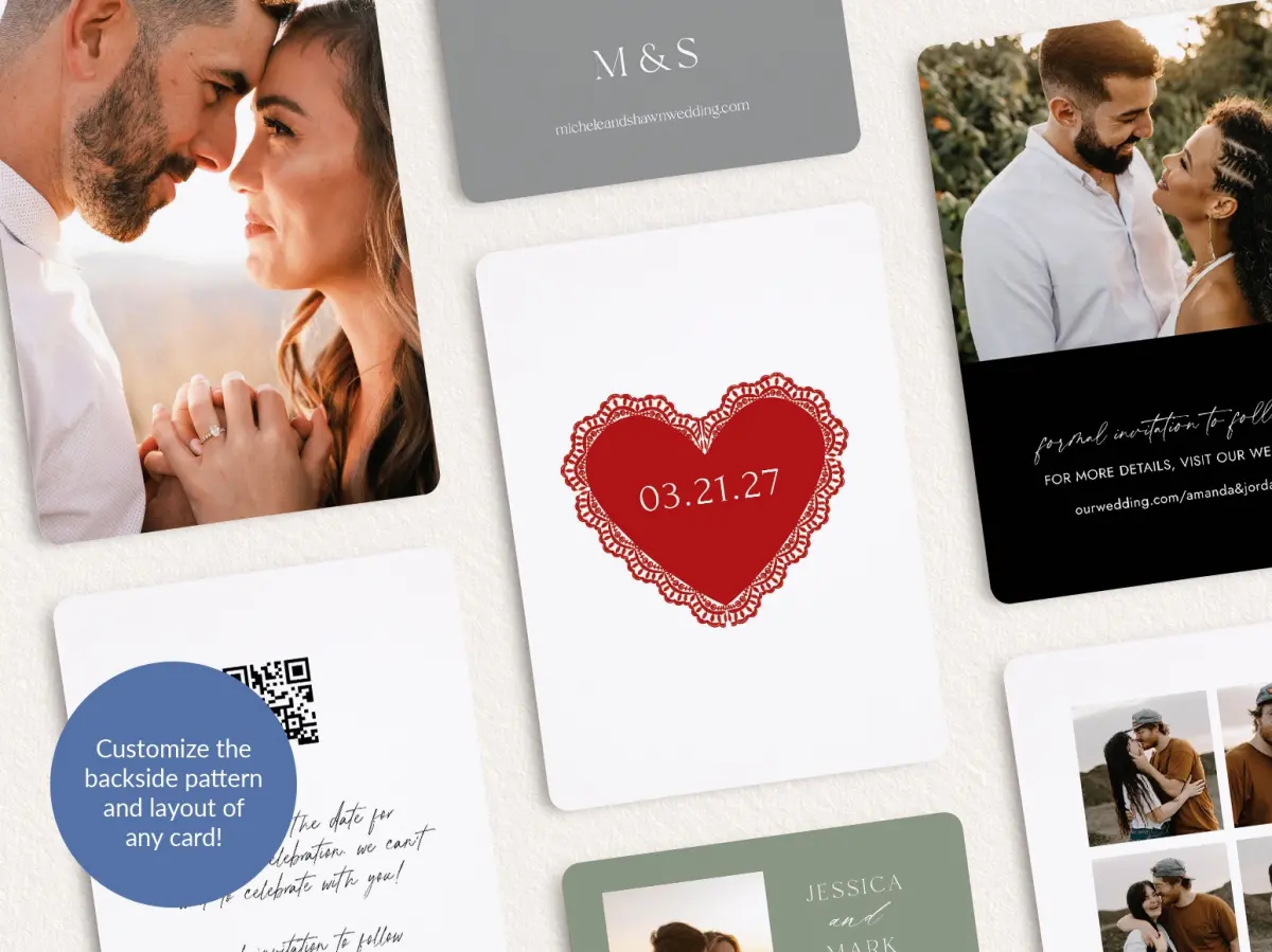 Back of Save the Date Card