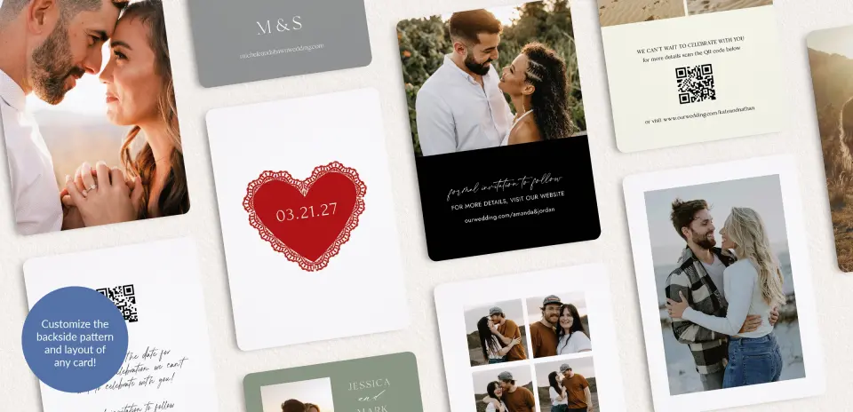 Back of Save the Date Card