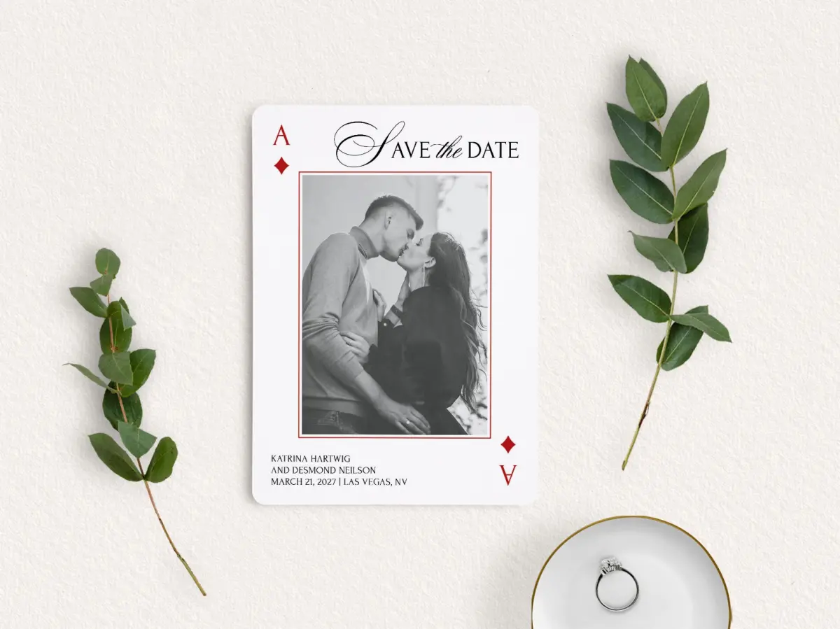 Save the Date Card with Optional Guest Addressing Service