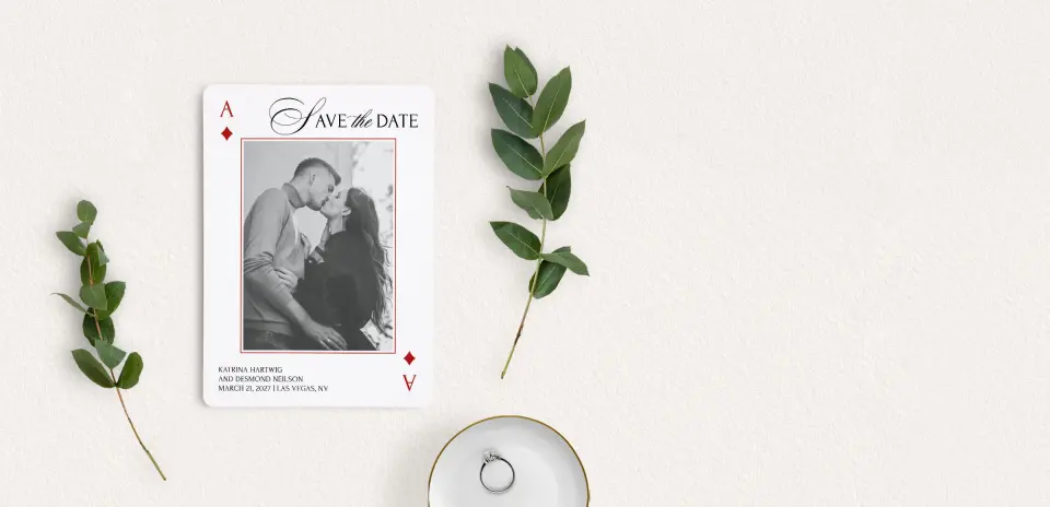 Save the Date Card with Optional Guest Addressing Service