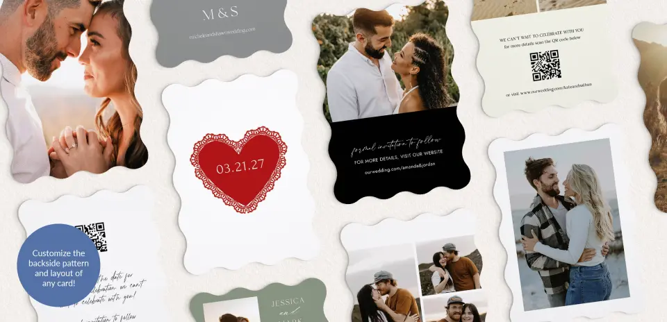 Back of Save the Date Card