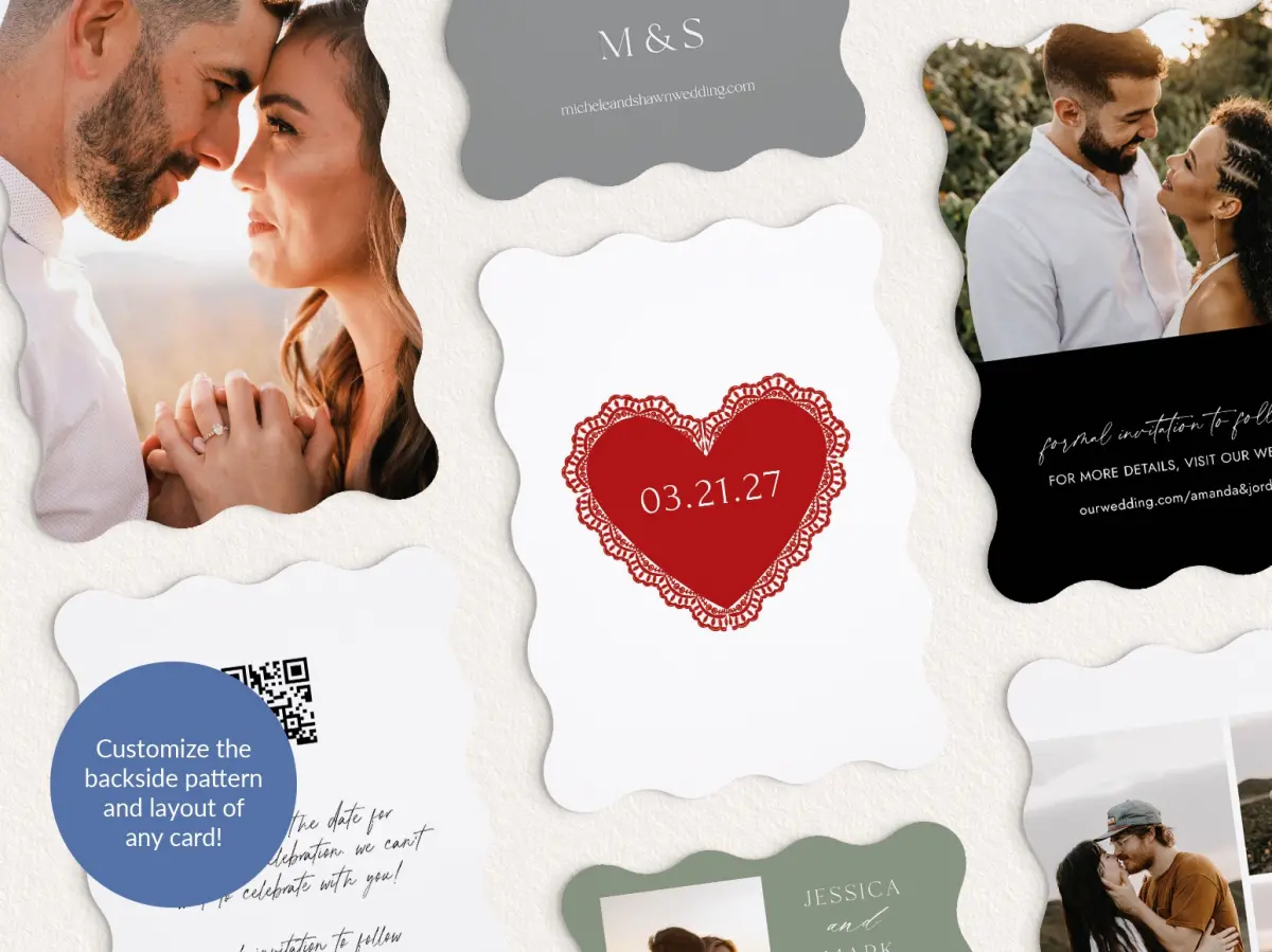 Back of Save the Date Card