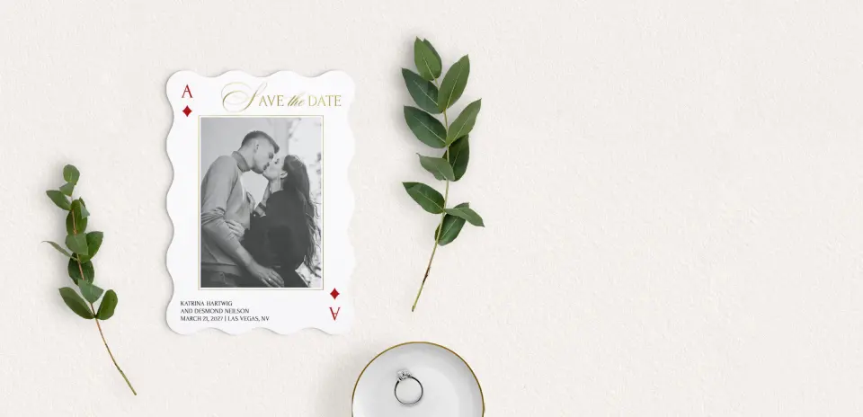 Save the Date Card with Optional Guest Addressing Service