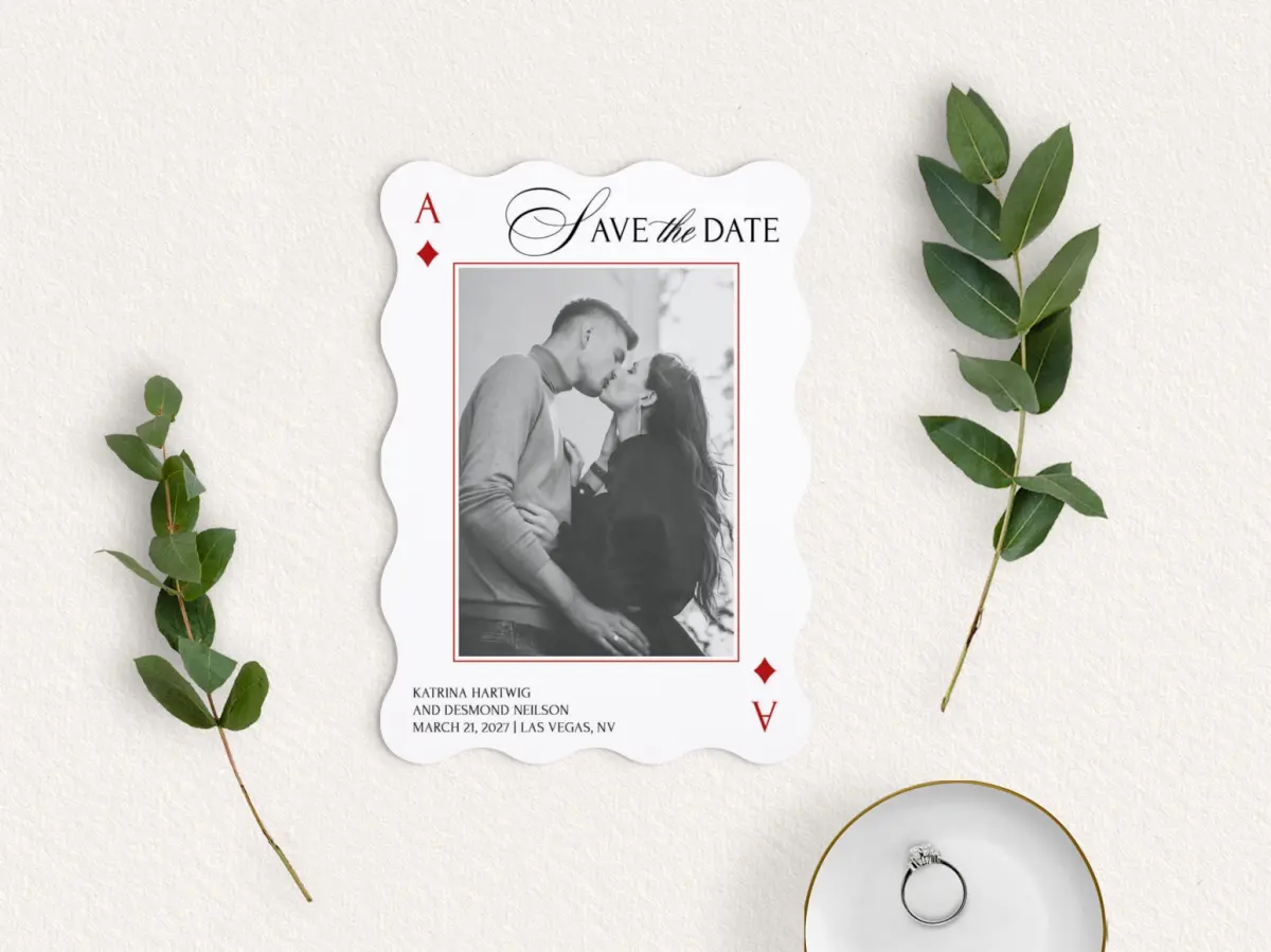 Save the Date Card with Optional Guest Addressing Service