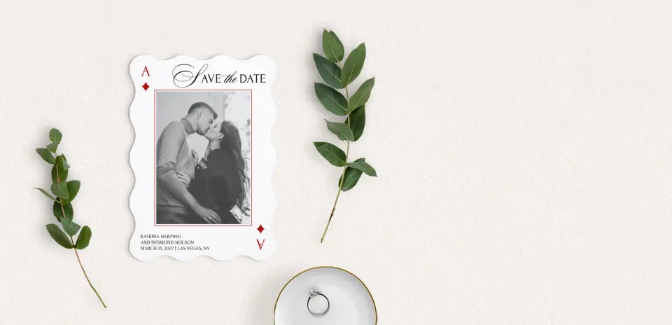 Save the Date Card with Optional Guest Addressing Service
