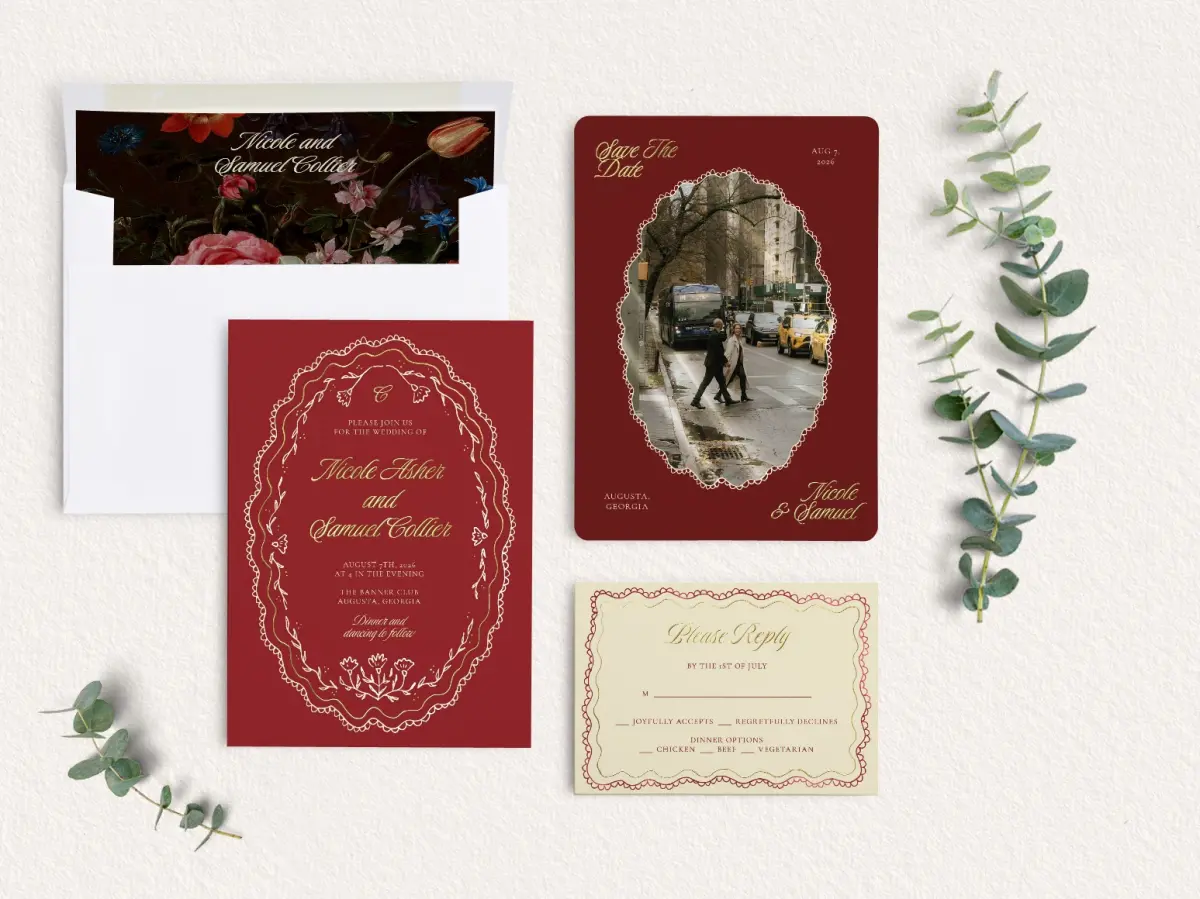 Front of Save the Date Card
