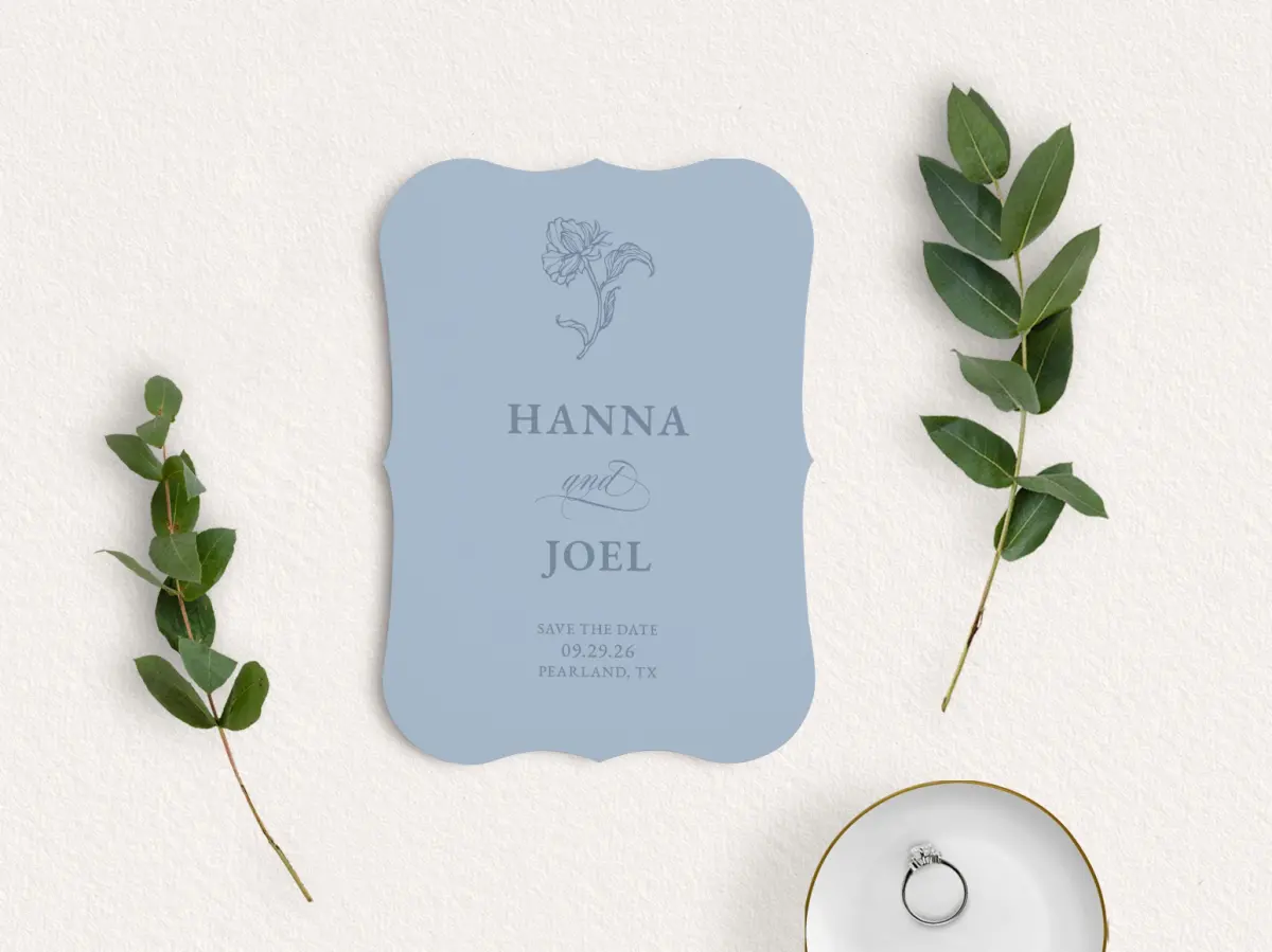Save the Date Card with Optional Guest Addressing Service