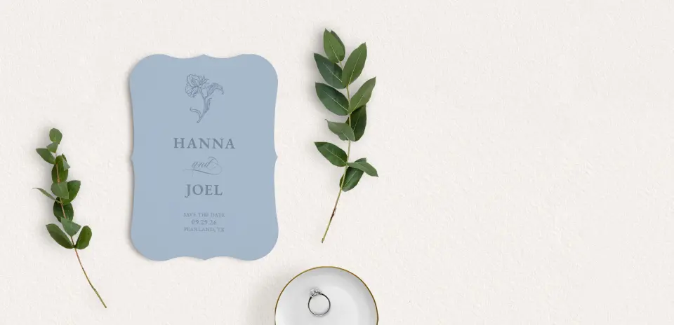 Save the Date Card with Optional Guest Addressing Service
