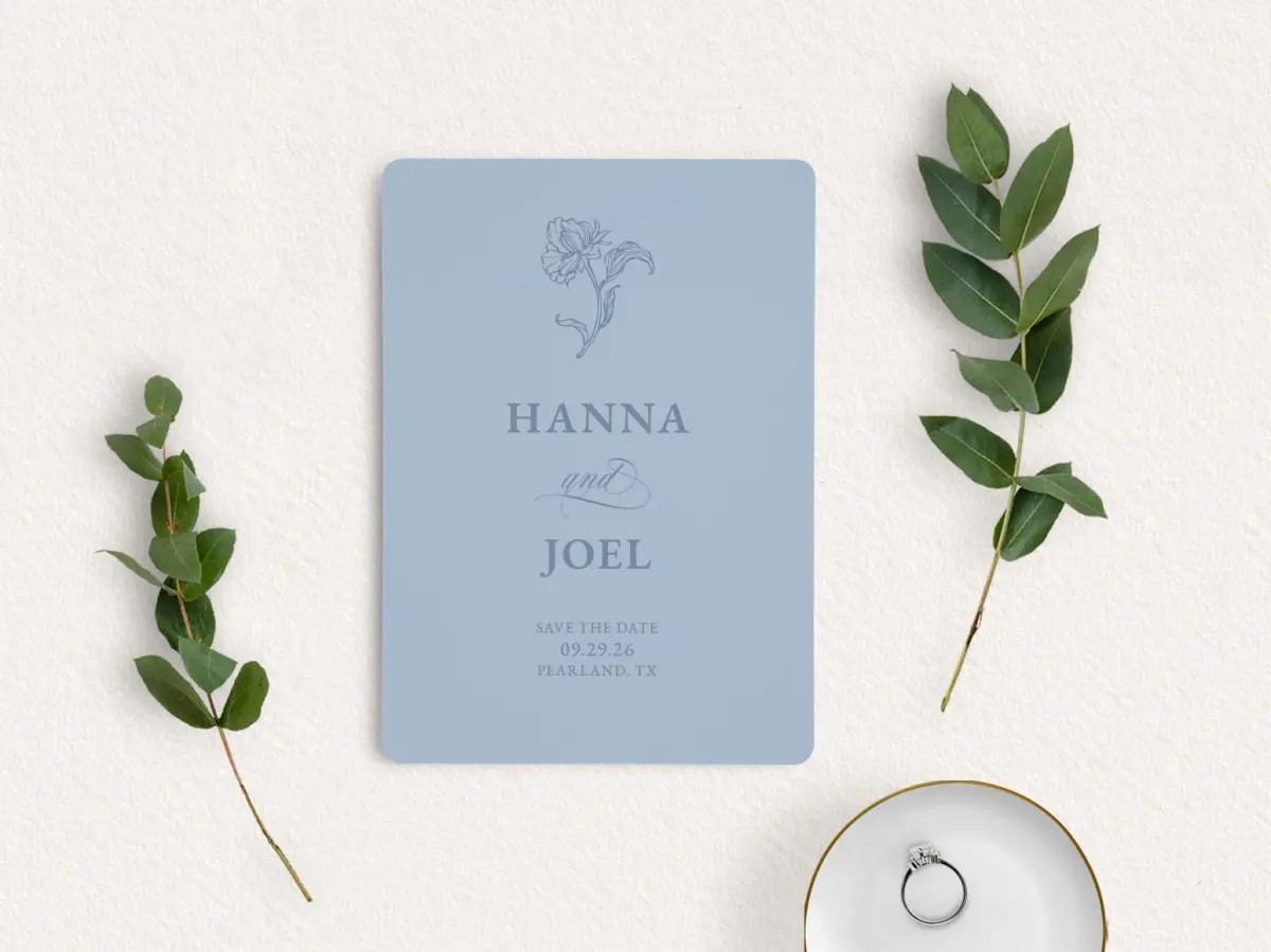 Save the Date Card with Optional Guest Addressing Service