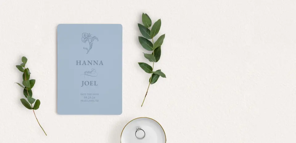 Save the Date Card with Optional Guest Addressing Service
