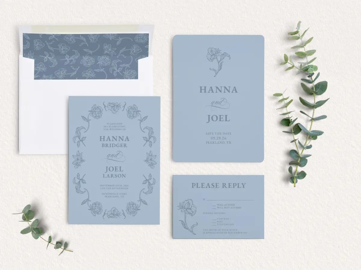 Front of Save the Date Card