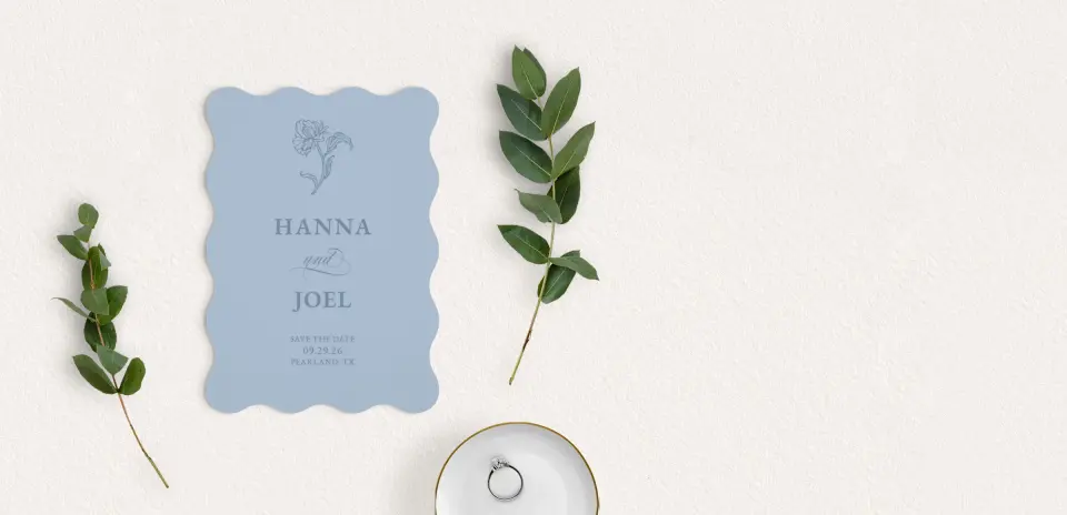 Save the Date Card with Optional Guest Addressing Service