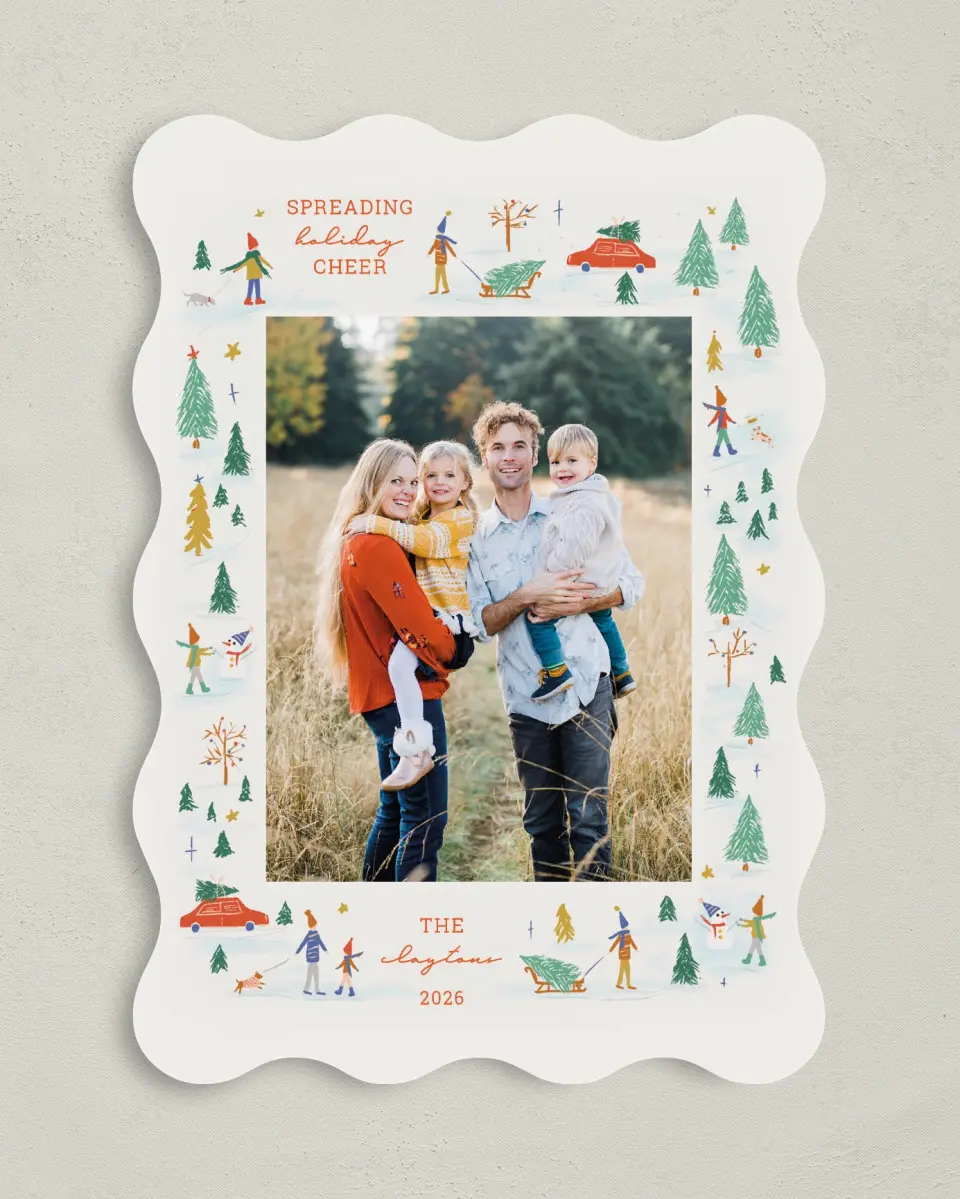 This is a 5" x 7" Christmas Card called Festive Fun printed in full color on Premium Smooth paper