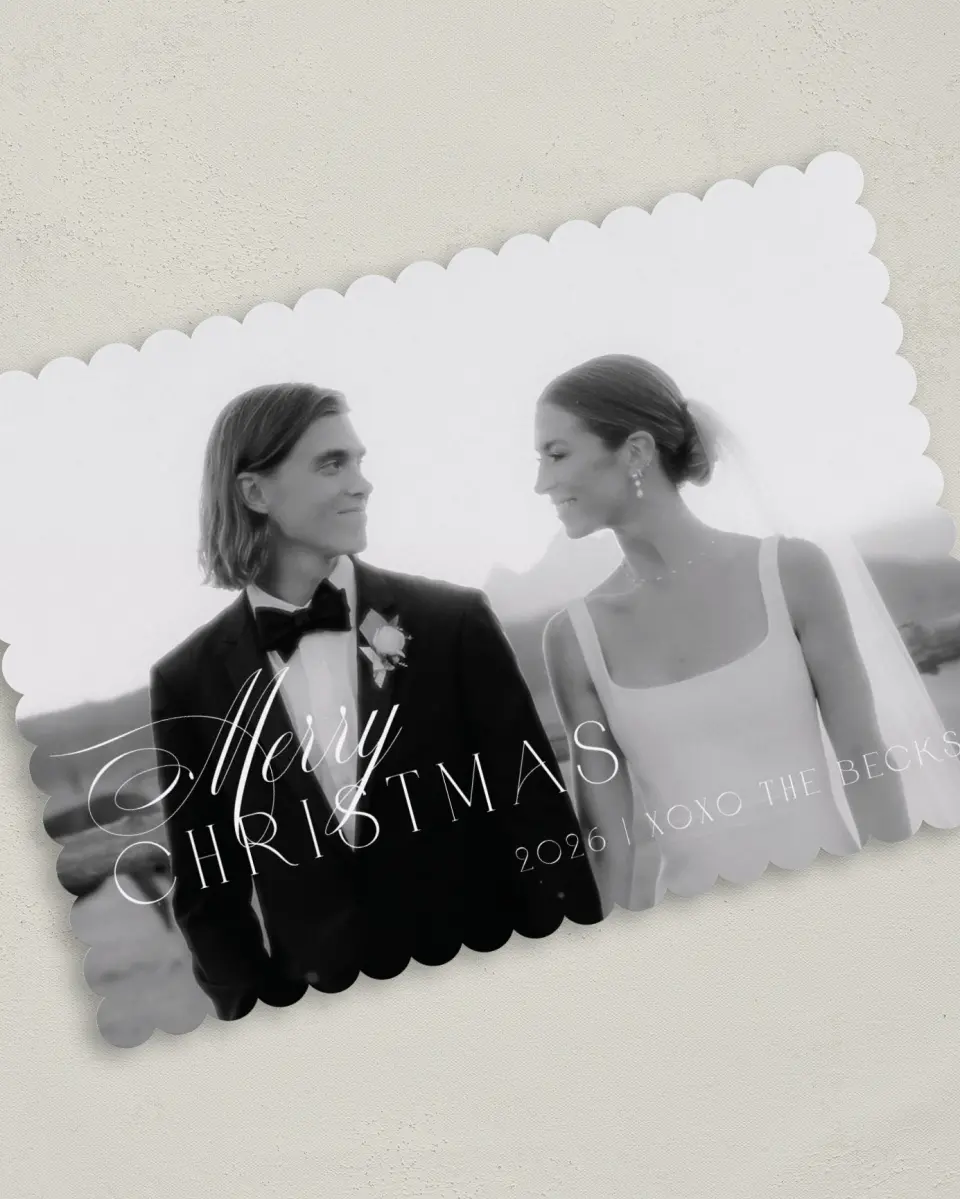 This is a 5" x 7" Christmas Card called Smitten Holiday printed in full color on Premium Smooth paper on Premium Smooth paper on Premium Smooth paper
