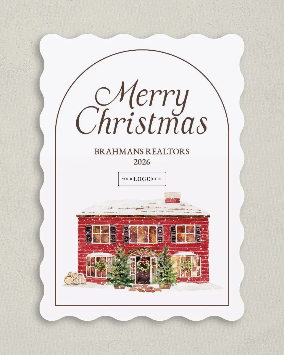 This is a 5" x 7" Christmas Card called Winter Wishes printed in full color on Premium Smooth paper
