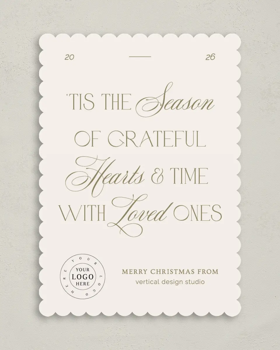 This is a 5" x 7" Christmas Card called Gratitude Season printed in full color on Premium Smooth paper on Premium Smooth paper on Premium Smooth paper