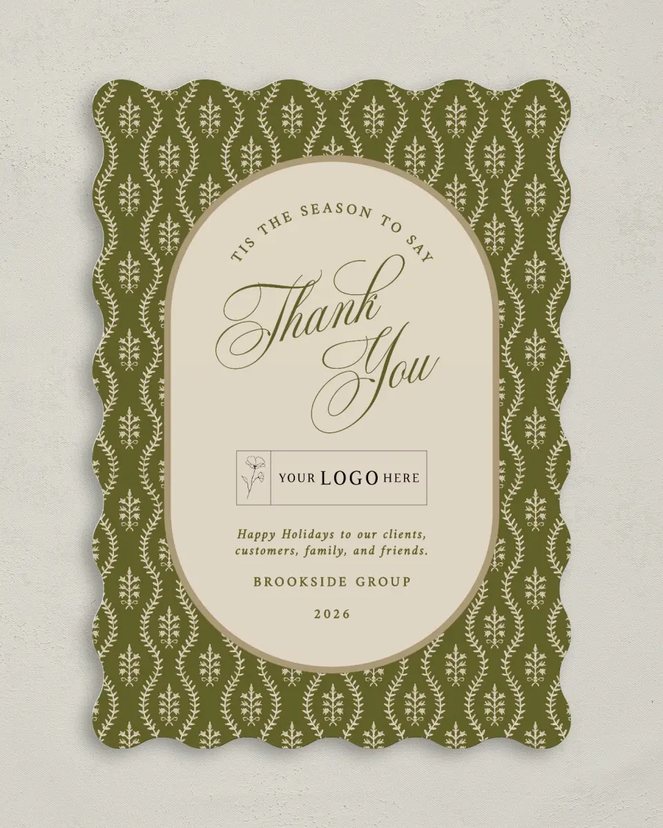 This is a 5" x 7" Christmas Card called Grateful Season printed in full color on Premium Smooth paper