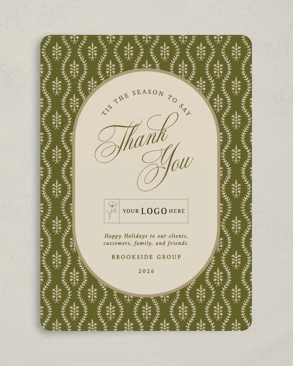 This is a 5" x 7" Christmas Card called Grateful Season printed in full color on Premium Smooth paper
