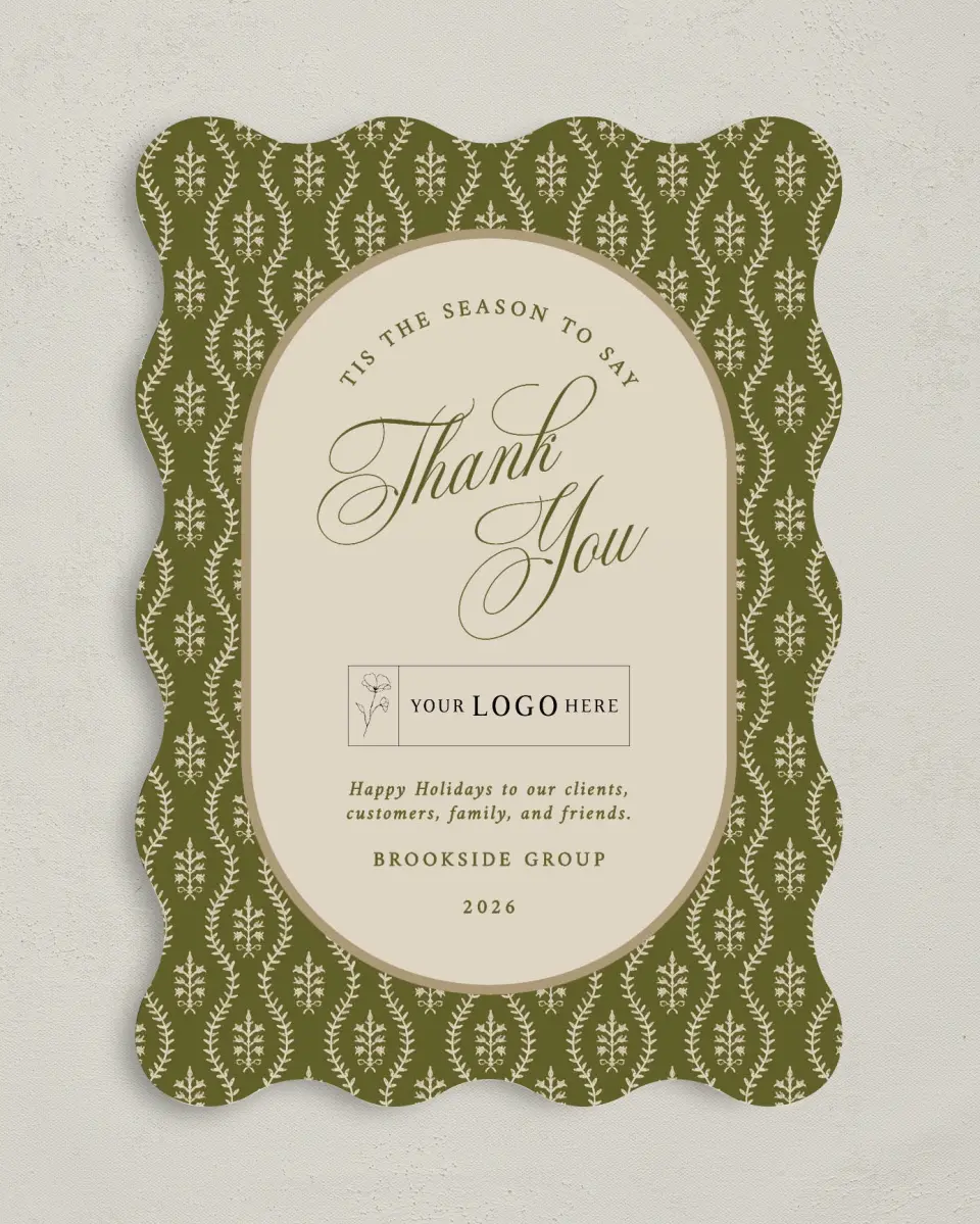 This is a 5" x 7" Christmas Card called Grateful Season printed in full color on Premium Smooth paper