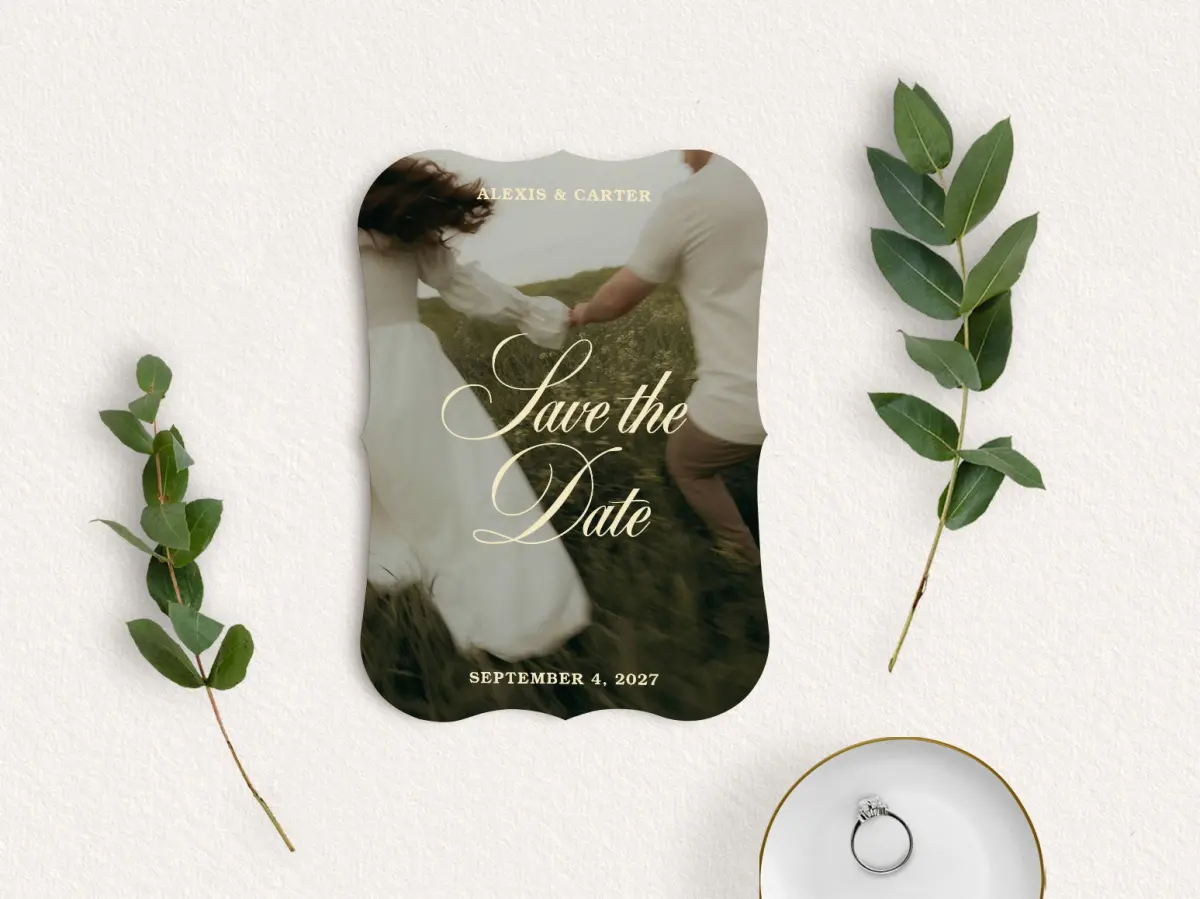 Save the Date Card with Optional Guest Addressing Service