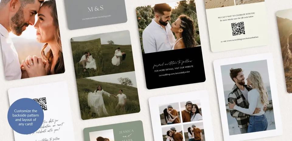 Back of Save the Date Card