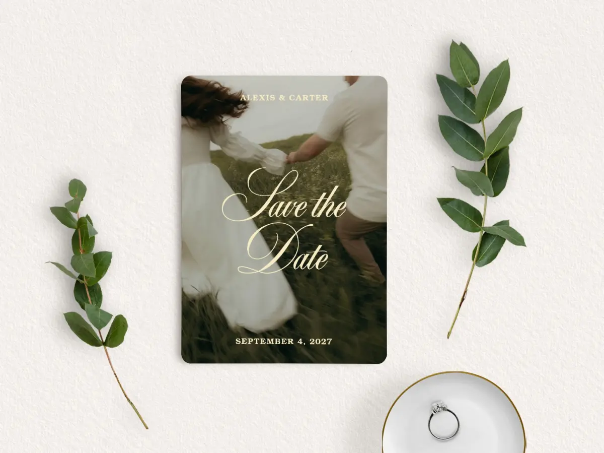 Save the Date Card with Optional Guest Addressing Service