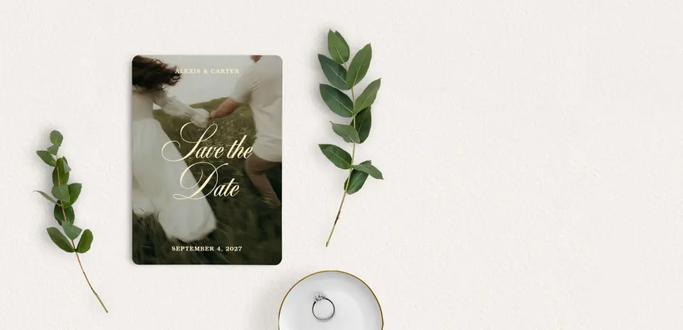 Save the Date Card with Optional Guest Addressing Service