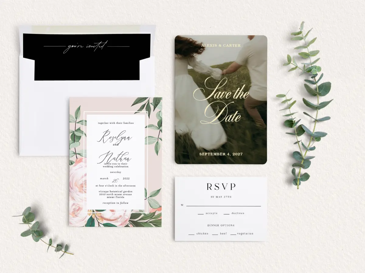 Front of Save the Date Card