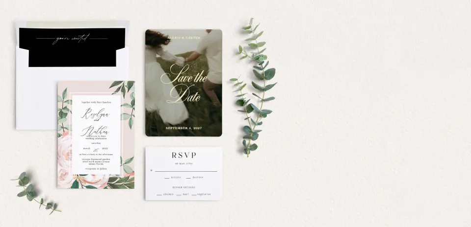 Front of Save the Date Card