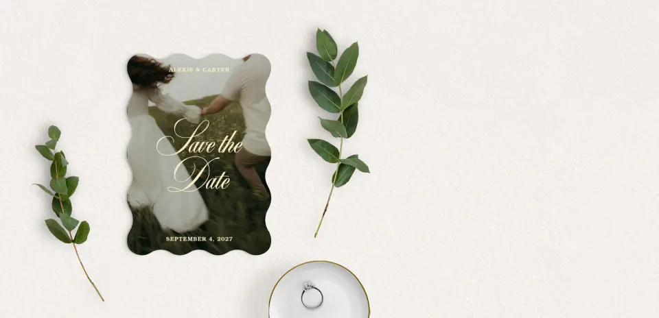 Save the Date Card with Optional Guest Addressing Service
